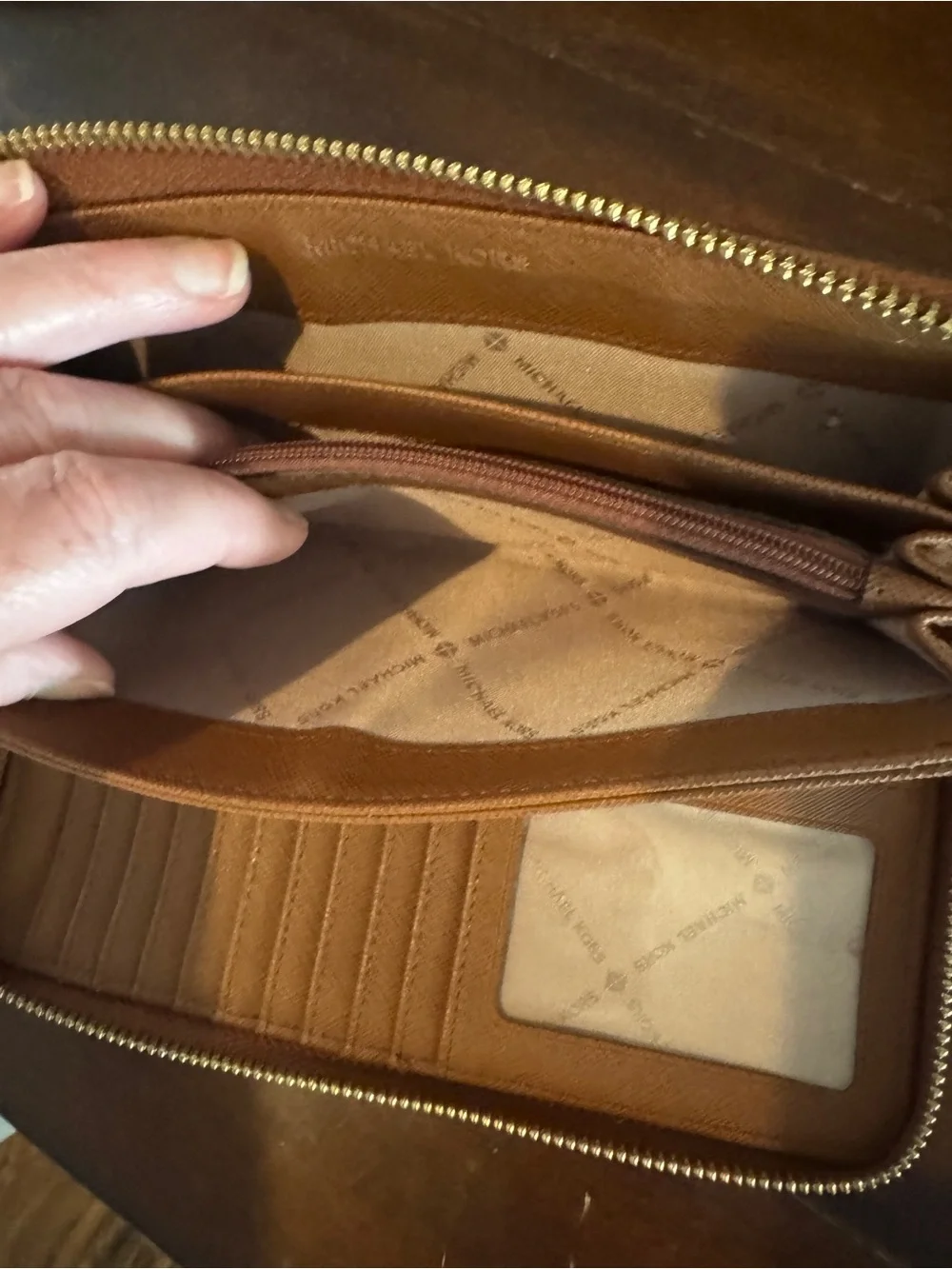 Michael Kors Brown Sierra Medium Satchel with Matching Wallet